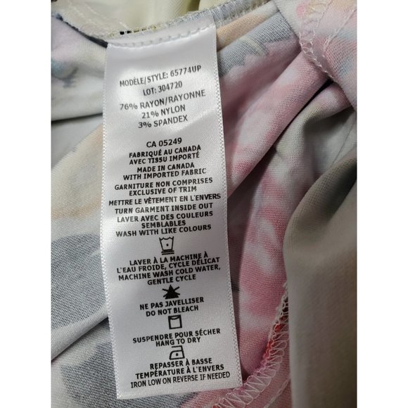 up! Floral Multicolor Stretch Women's 12 Dress Pants Tapered High Rise - Picture 9 of 12